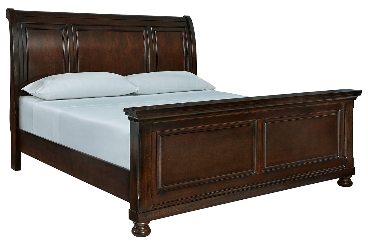 Furniture City - MS - Ashley Furniture - Porter Bedroom - King Sleigh Bed / Rustic Brown - B697B49
