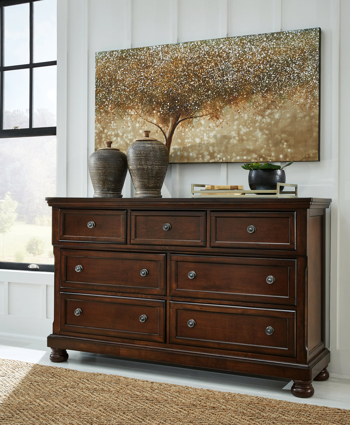 Furniture City - MS - Ashley Furniture - Porter Bedroom - California King Sleigh Bed / Rustic Brown - B697B50