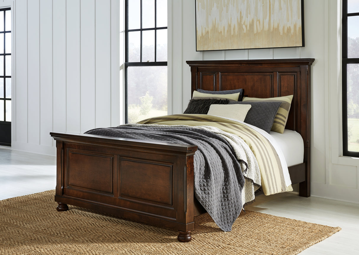 Furniture City - MS - Ashley Furniture - Porter Bedroom - Queen Panel Bed / Rustic Brown - B697B2