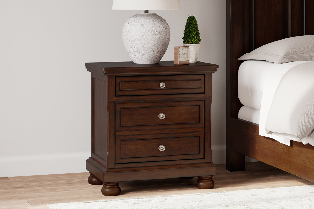 Furniture City - MS - Ashley Furniture - Porter Bedroom - Two Drawer Night Stand / Rustic Brown - B697-92