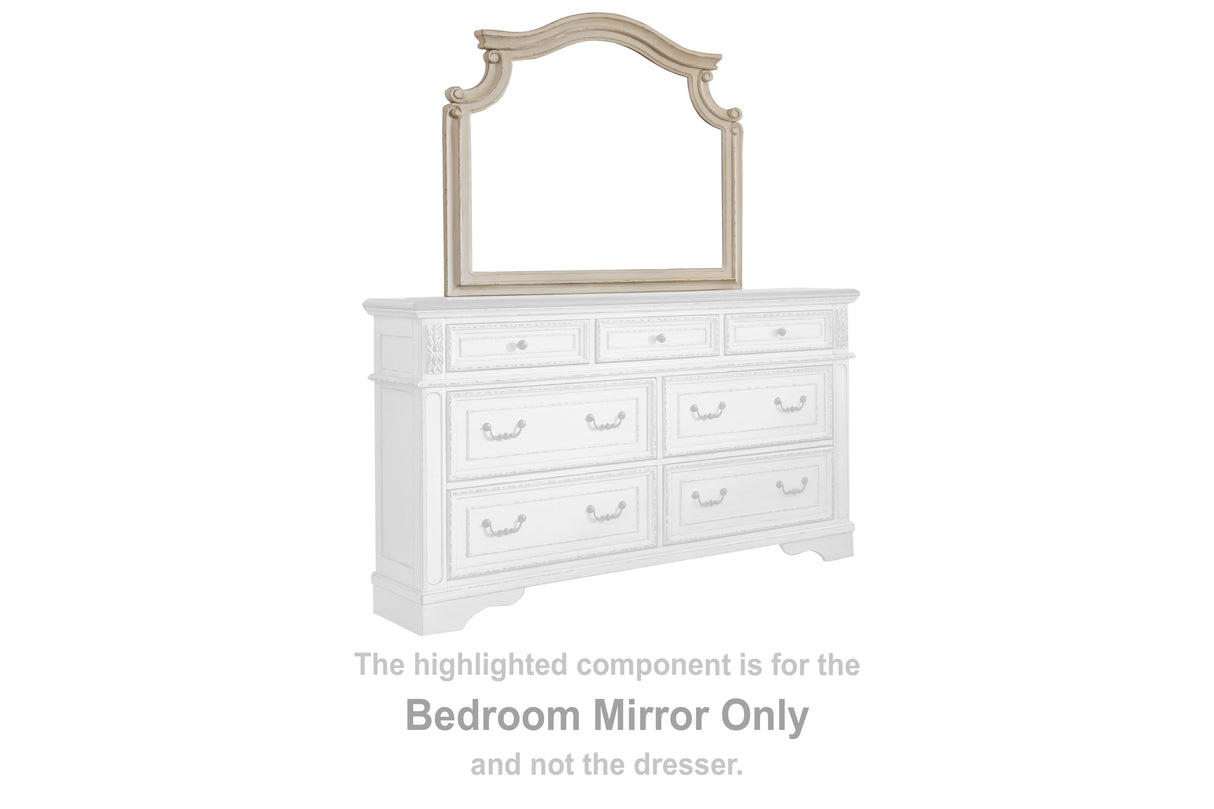 Furniture City - MS - Ashley Furniture - Realyn Bedroom - Bedroom Mirror / Chipped White - B743-36