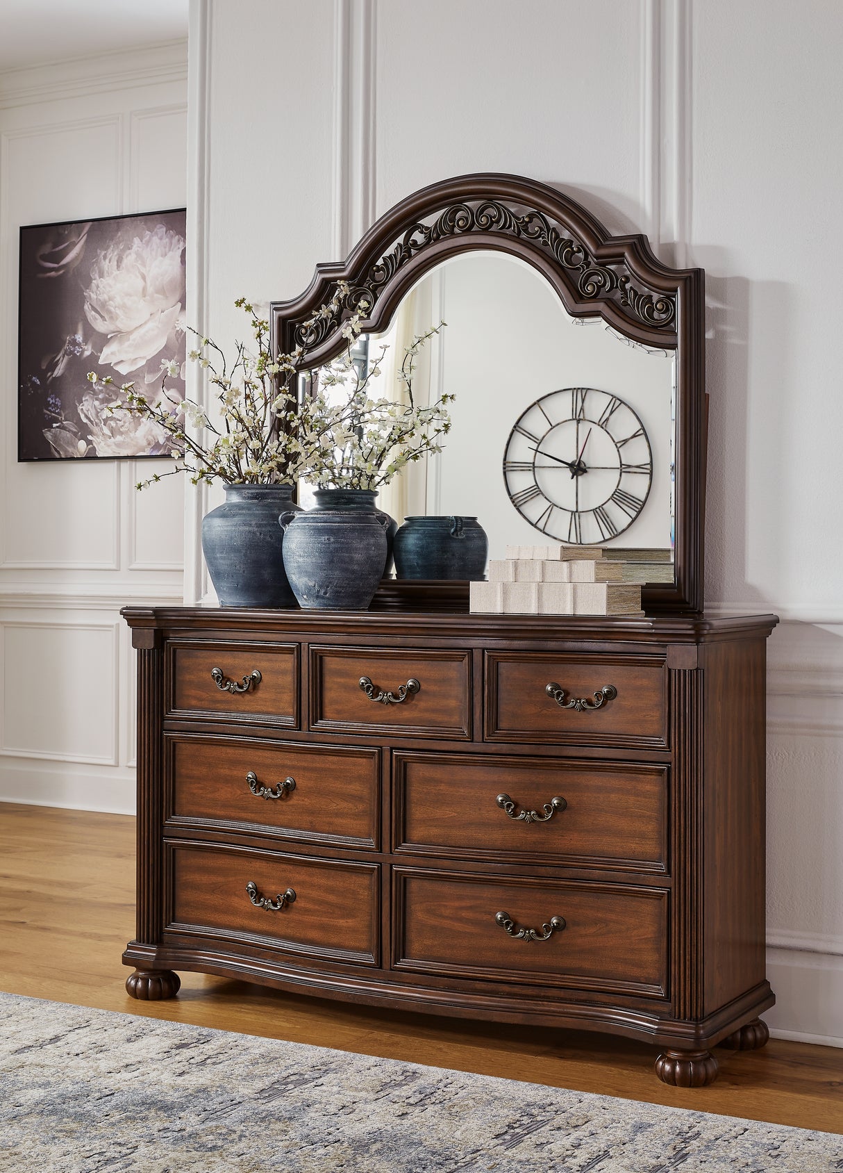 Furniture City - MS - Ashley Furniture - Lavinton Bedroom - Dresser and Mirror / Brown - B764B1