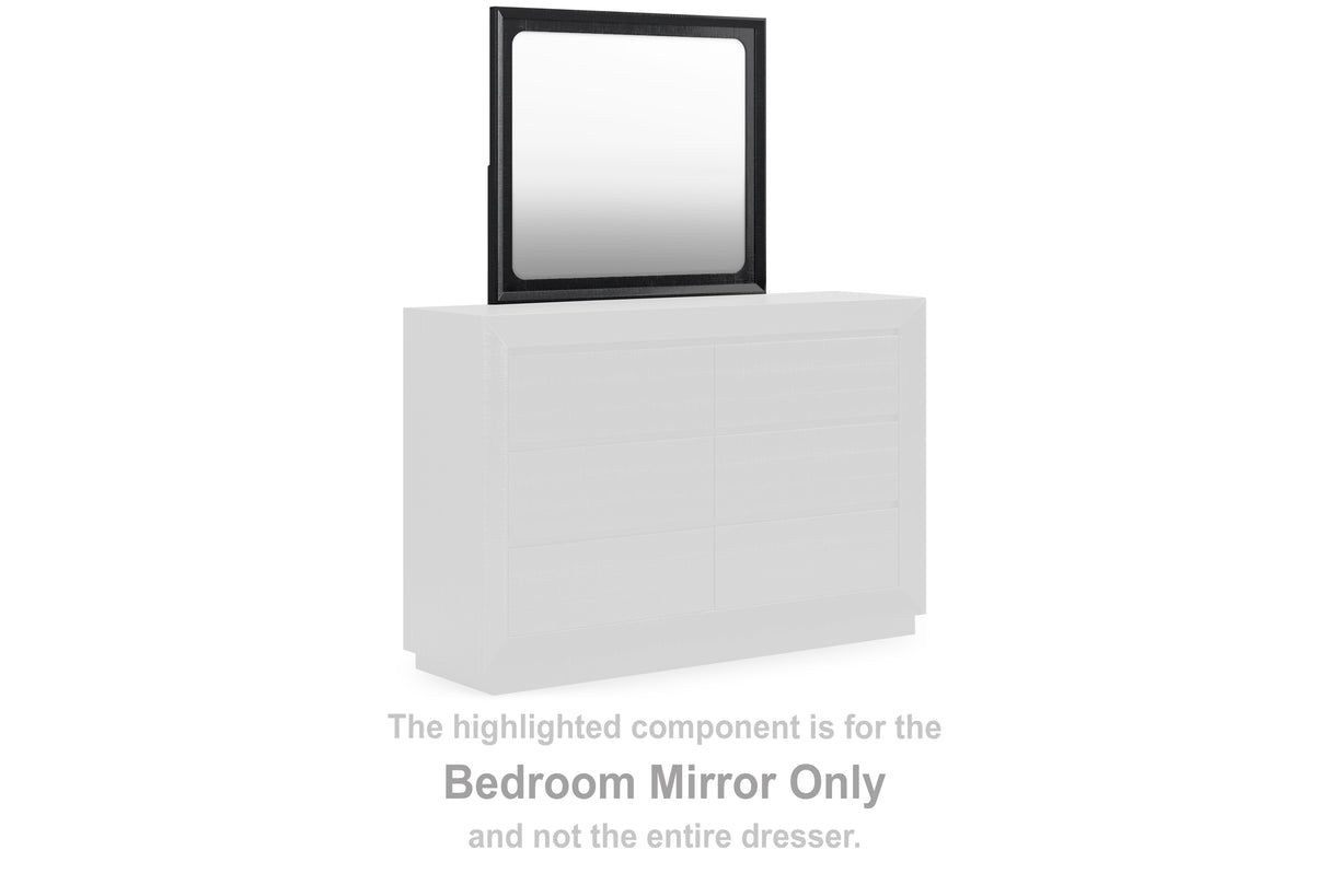 Furniture City - MS - Ashley Furniture - Londer Bedroom - Bedroom Mirror / Black - B768-36