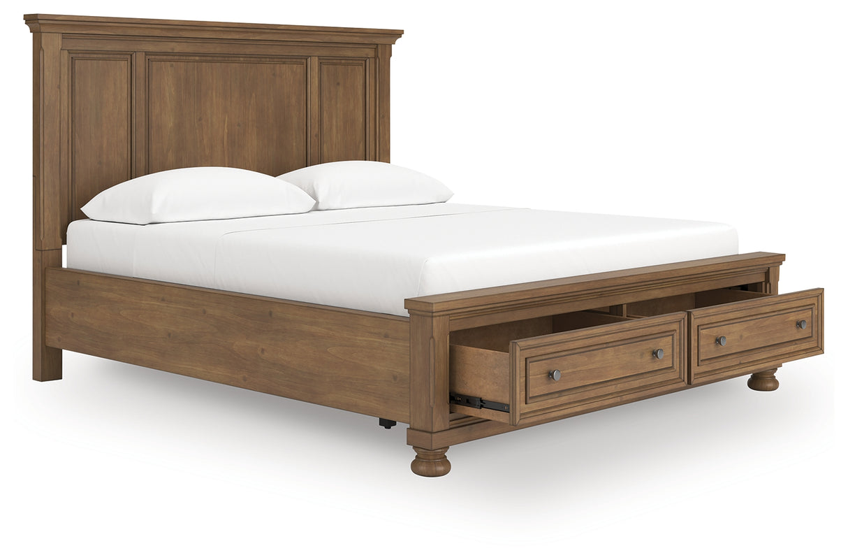 Furniture City - MS - Ashley Furniture - Feddinger Bedroom - California King Panel Storage Bed / Medium Brown - PCB779B13