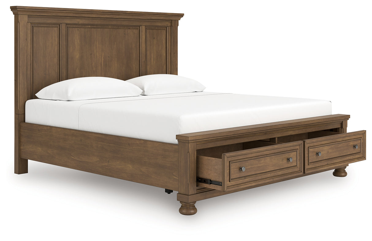 Furniture City - MS - Ashley Furniture - Feddinger Bedroom - King Panel Storage Bed / Medium Brown - PCB779B12