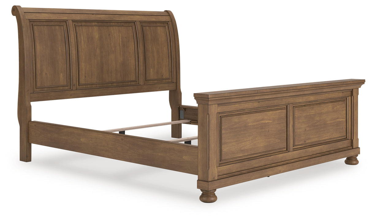 Furniture City - MS - Ashley Furniture - Feddinger Bedroom - California King Sleigh Bed / Medium Brown - PCB779B16