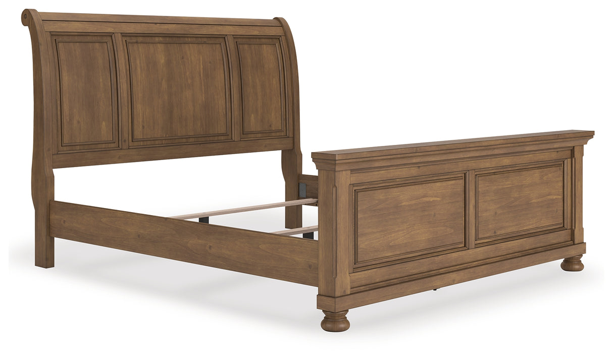 Furniture City - MS - Ashley Furniture - Feddinger Bedroom - King Sleigh Bed / Medium Brown - PCB779B15
