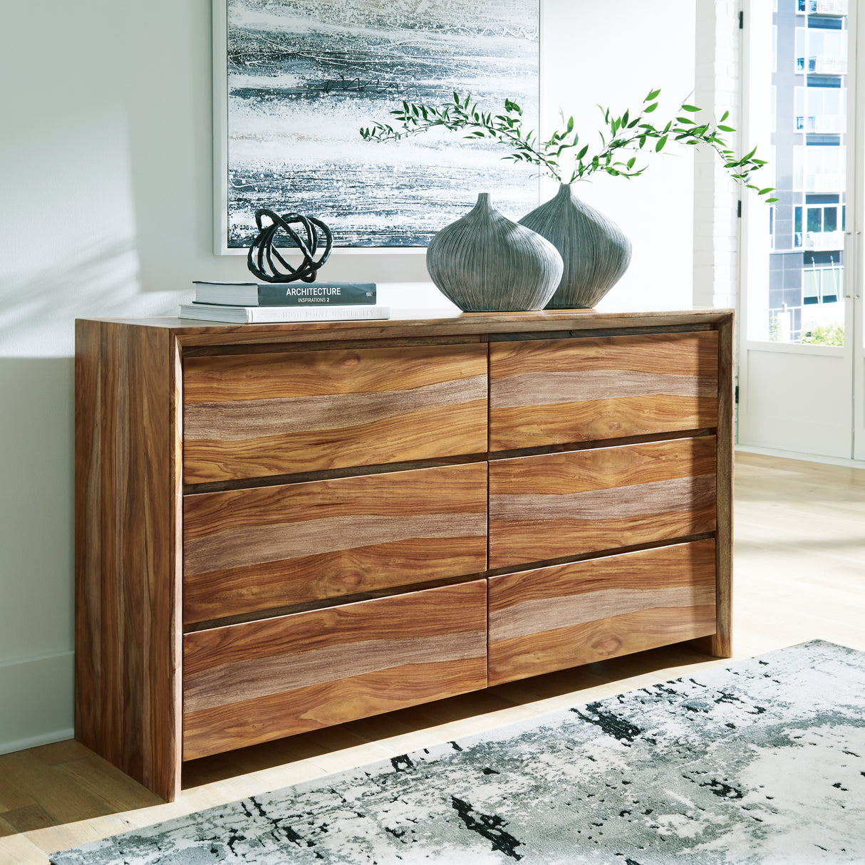 Furniture City - MS - Ashley Furniture - Dressonni Bedroom - Dresser / Brown - B790-31