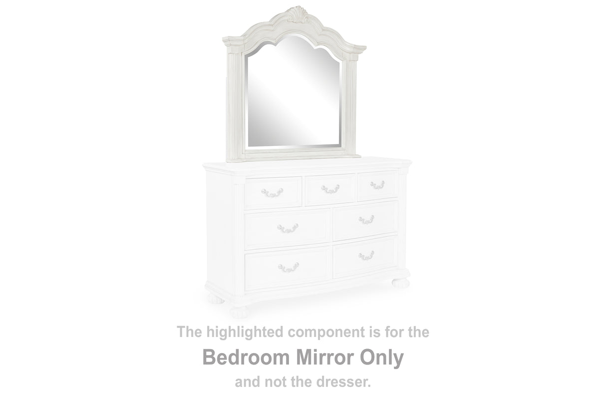 Furniture City - MS - Ashley Furniture - Montelaine Bedroom - Bedroom Mirror / Antique White - B795-36