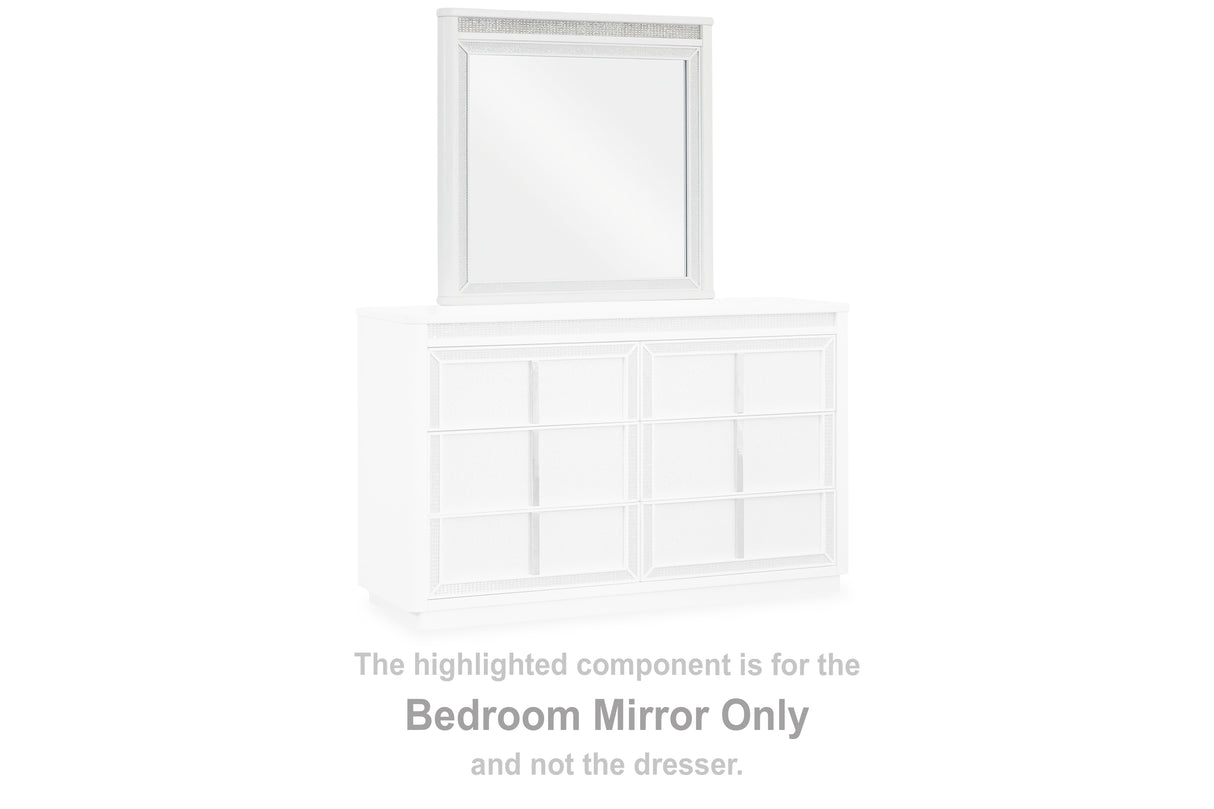 Furniture City - MS - Ashley Furniture - Chalanna Bedroom - Bedroom Mirror / White - B822-36