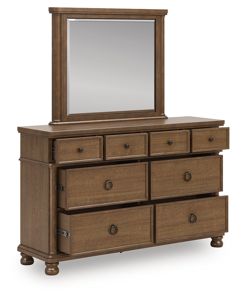Furniture City - MS - Ashley Furniture - Rowlenstown Bedroom - Dresser and Mirror / Brown - PCB824B1