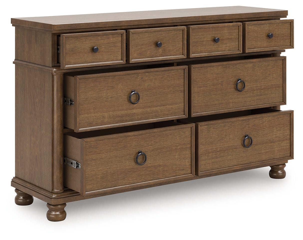 Furniture City - MS - Ashley Furniture - Rowlenstown Bedroom - Dresser / Brown - PCB824-31