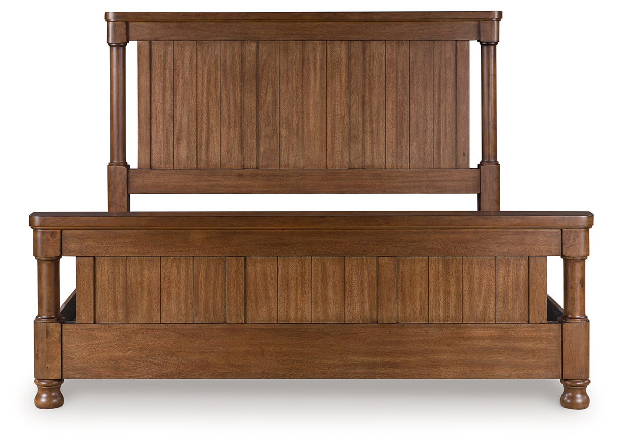 Furniture City - MS - Ashley Furniture - Rowlenstown Bedroom - California King Poster Bed / Brown - PCB824B5