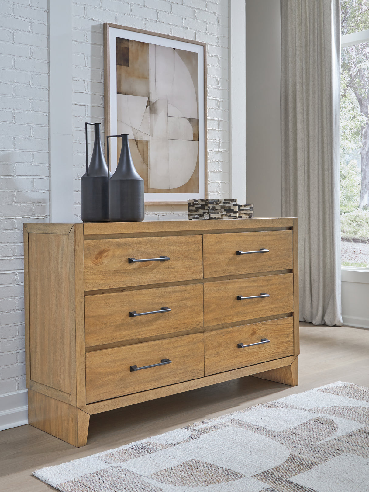 Furniture City - MS - Ashley Furniture - Sherbana Bedroom - Dresser / Light Brown - B833-31