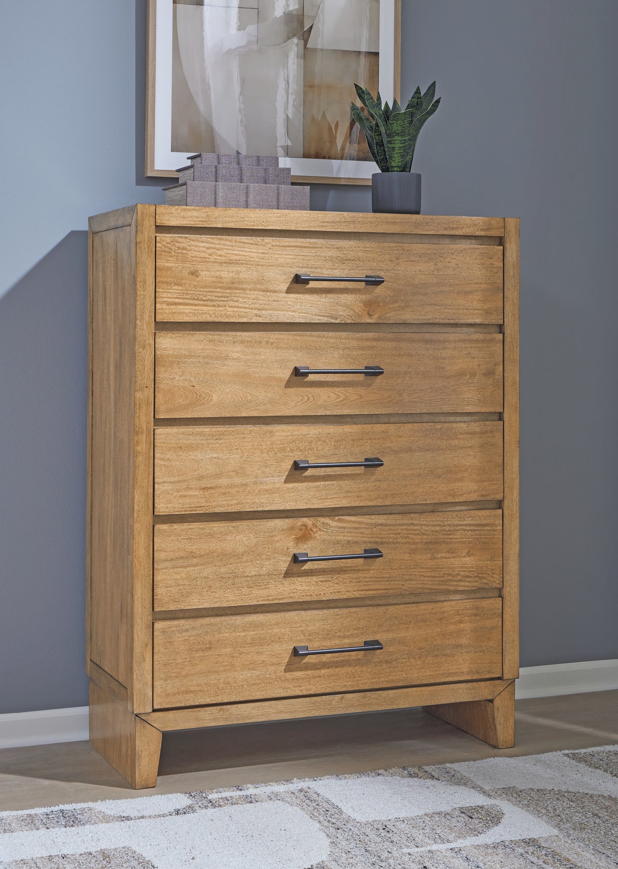 Furniture City - MS - Ashley Furniture - Sherbana Bedroom - Two Drawer Night Stand / Light Brown - B833-92