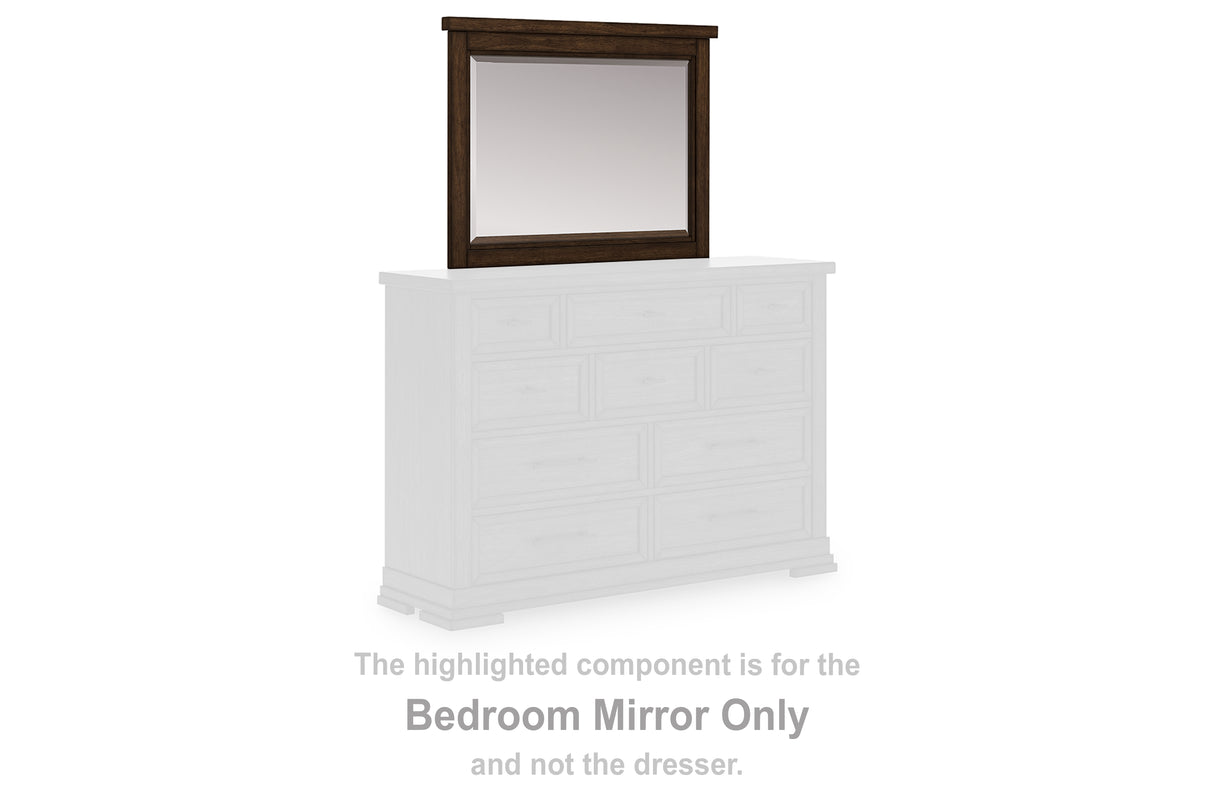 Furniture City - MS - Ashley Furniture - Taffenbrook Bedroom - Bedroom Mirror / Medium Brown - B849-36