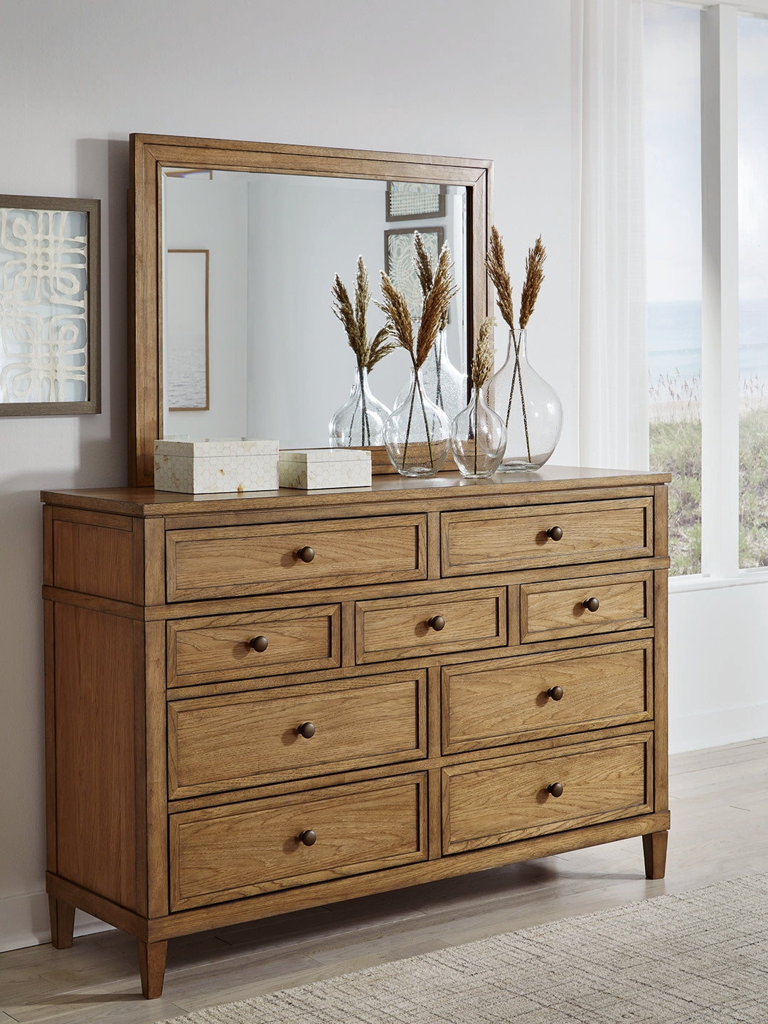 Furniture City - MS - Ashley Furniture - Sharlance Bedroom - Dresser and Mirror / Brown - B895B1