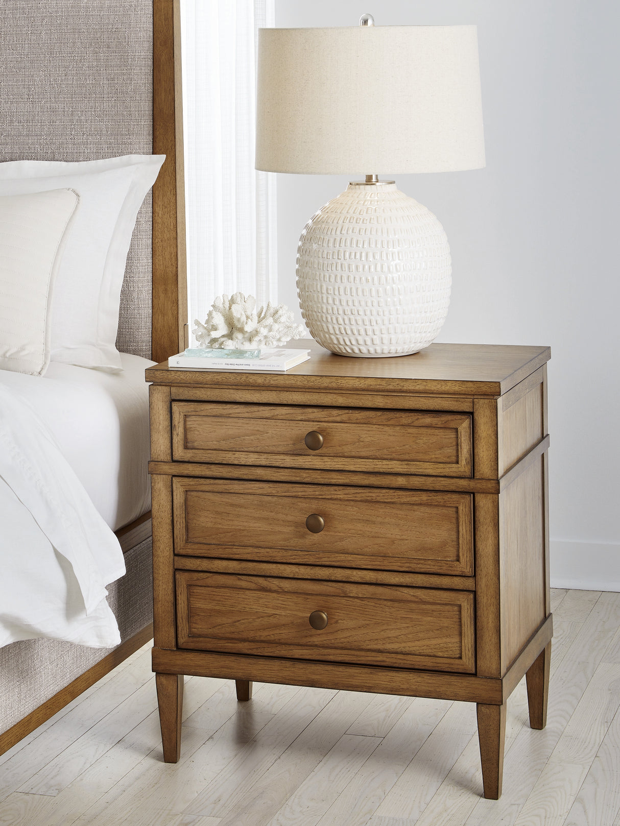 Furniture City - MS - Ashley Furniture - Sharlance Bedroom - Three Drawer Night Stand / Brown - B895-93