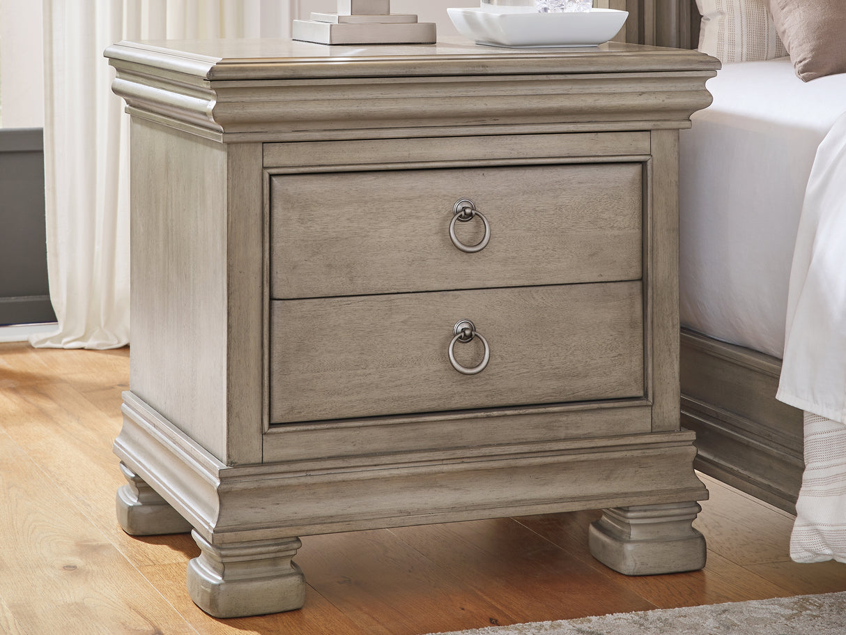 Furniture City - MS - Ashley Furniture - Lexorne Bedroom - Three Drawer Night Stand / Gray - B924-93