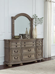 Furniture City - MS - Ashley Furniture - Ardenfield Bedroom - Dresser and Mirror / Light Brown - B944B1