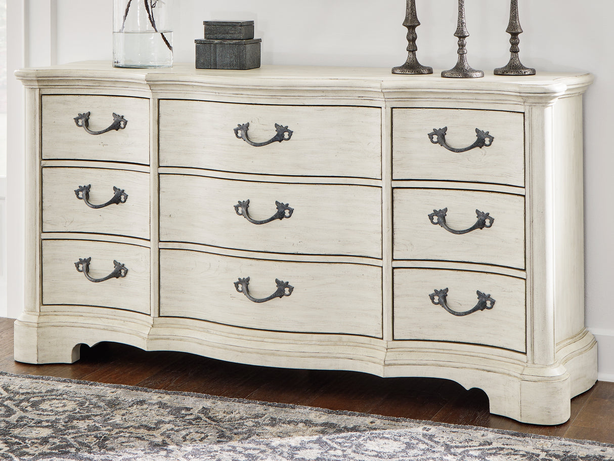 Furniture City - MS - Ashley Furniture - Arlendyne Bedroom - Dresser / Antique White - B980-31