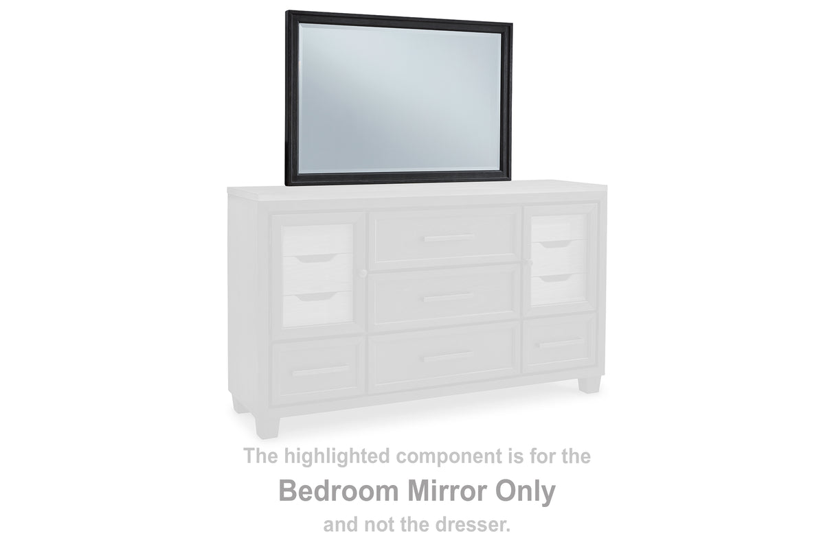 Furniture City - MS - Ashley Furniture - Foyland Bedroom - Bedroom Mirror / Black - B989-36