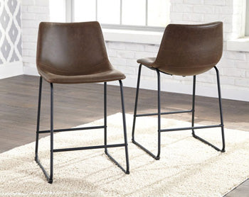 Furniture City - MS - Ashley Furniture - Centiar Dining Room - Counter Height Bar Stool (Set of 2) / Brown - D372-124X2