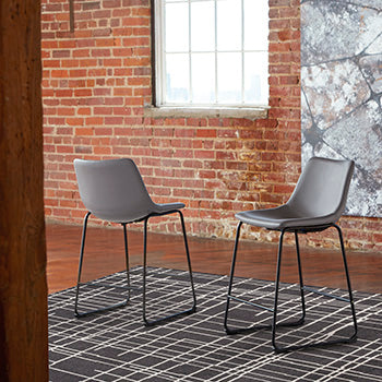 Furniture City - MS - Ashley Furniture - Centiar Dining Room - Counter Height Bar Stool (Set of 2) / Gray - D372-824X2