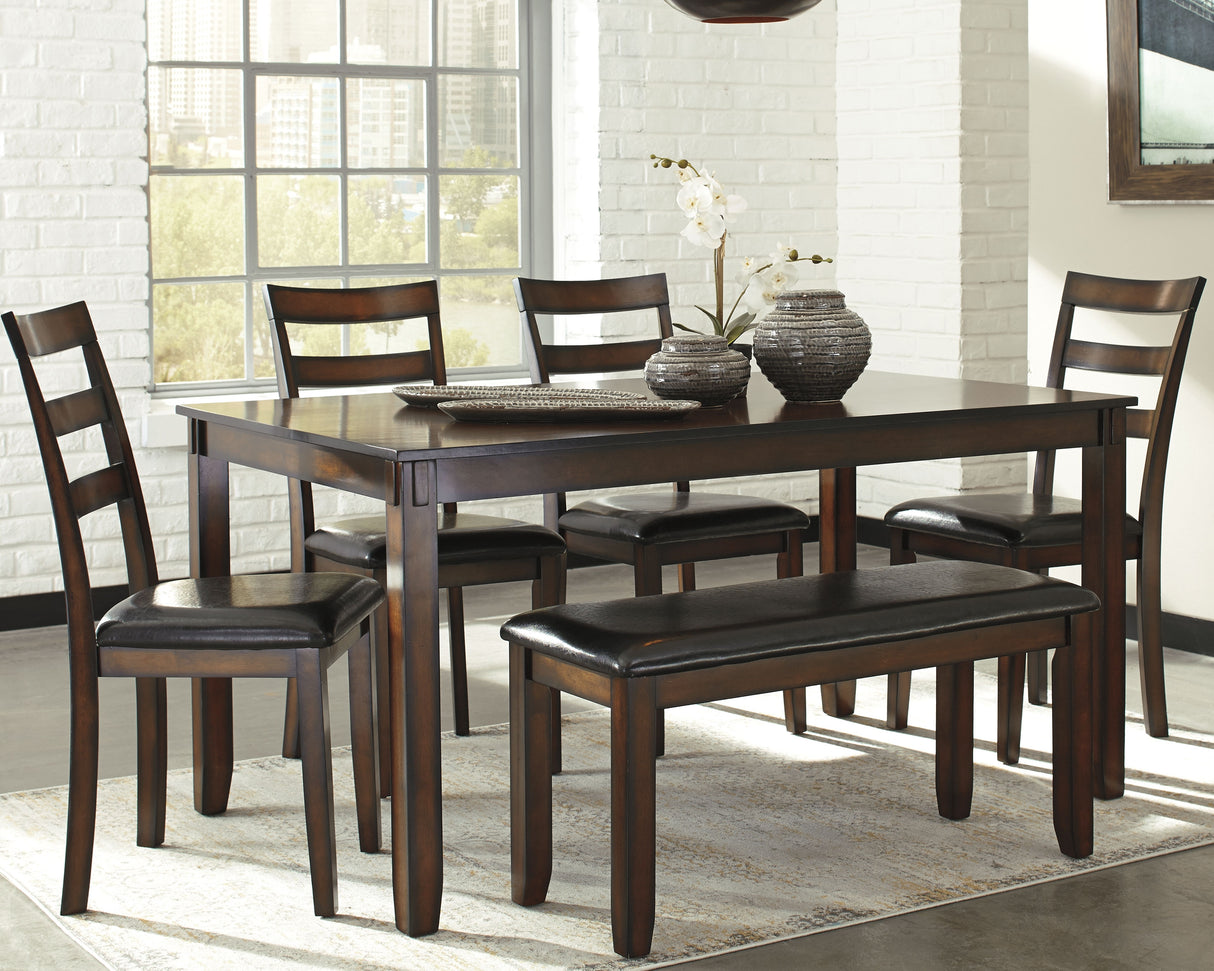 Furniture City - MS - Ashley Furniture - Coviar Dining Room - DRM Counter Table Set (5/CN) / Brown - D385-223