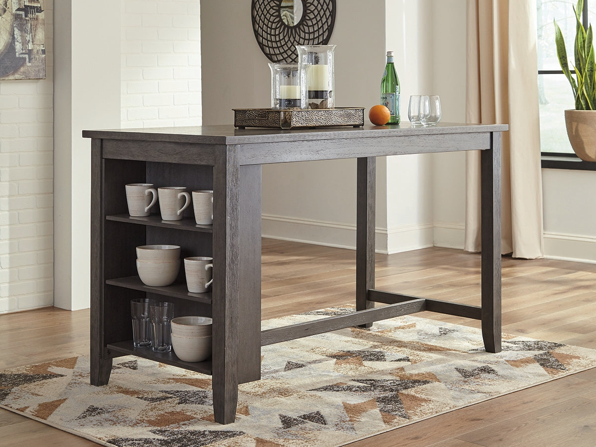 Furniture City - MS - Ashley Furniture - Caitbrook Dining Room - RECT DRM Counter TBL Set(7/CN) / Gray - D388-423