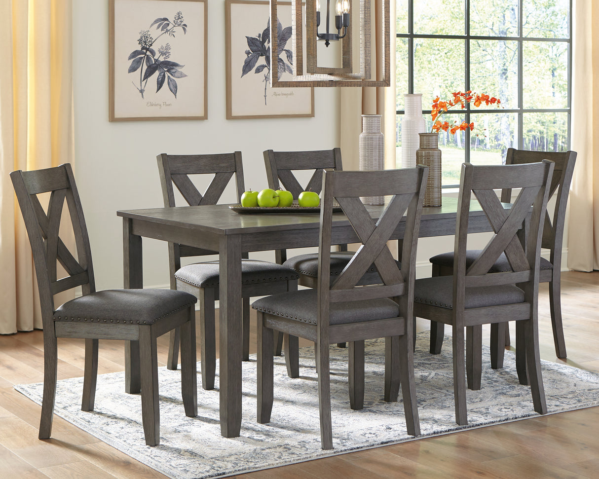Furniture City - MS - Ashley Furniture - Caitbrook Dining Room - RECT DRM Table Set (7/CN) / Gray - D388-425