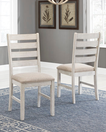 Furniture City - MS - Ashley Furniture - Skempton Dining Room - Dining Chair (Set of 2) / White/Light Brown - D394-01X2