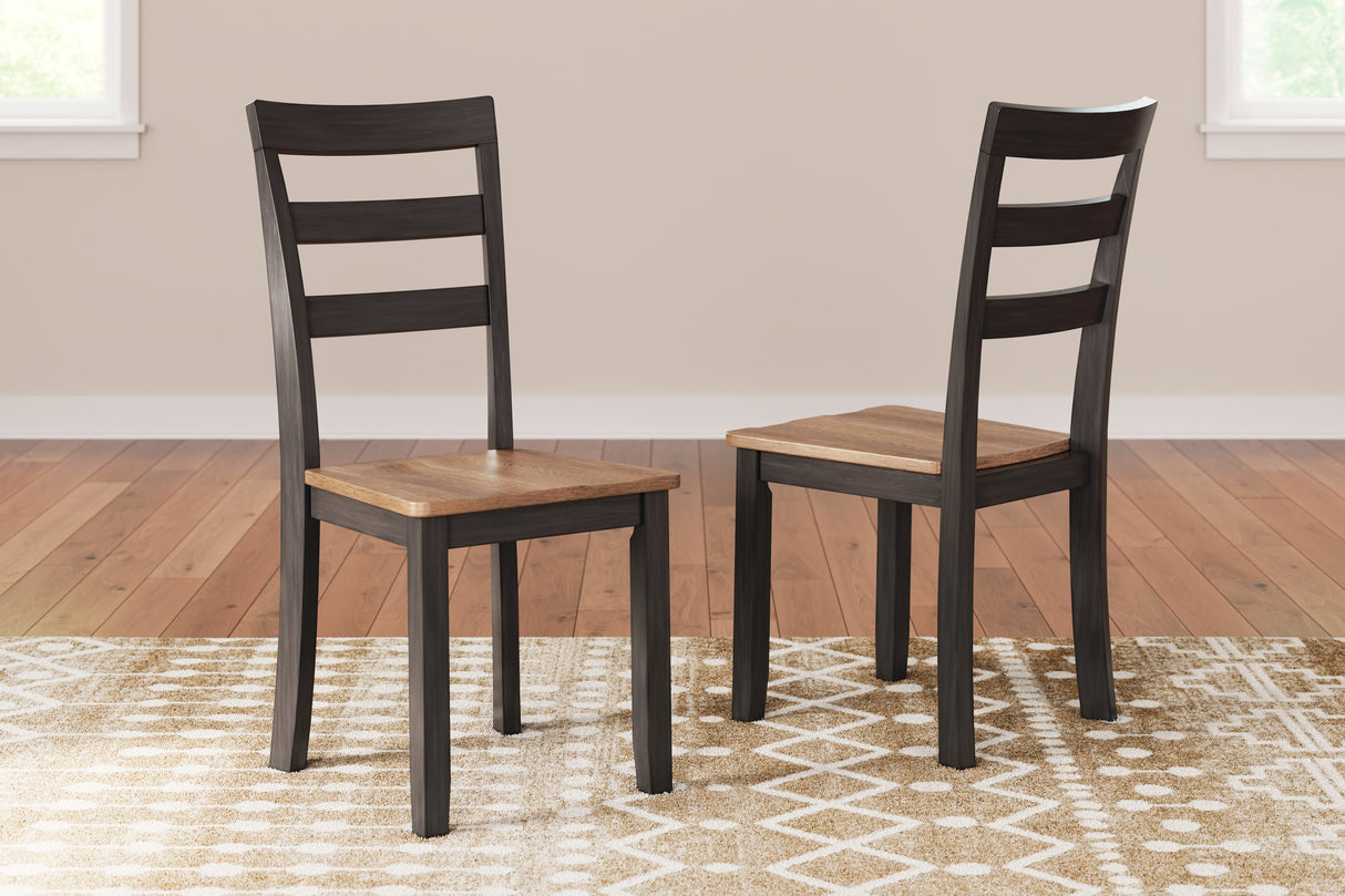 Furniture City - MS - Ashley Furniture - Gesthaven Dining Room - Dining Chair (Set of 2) / Natural/Brown - D396-01X2