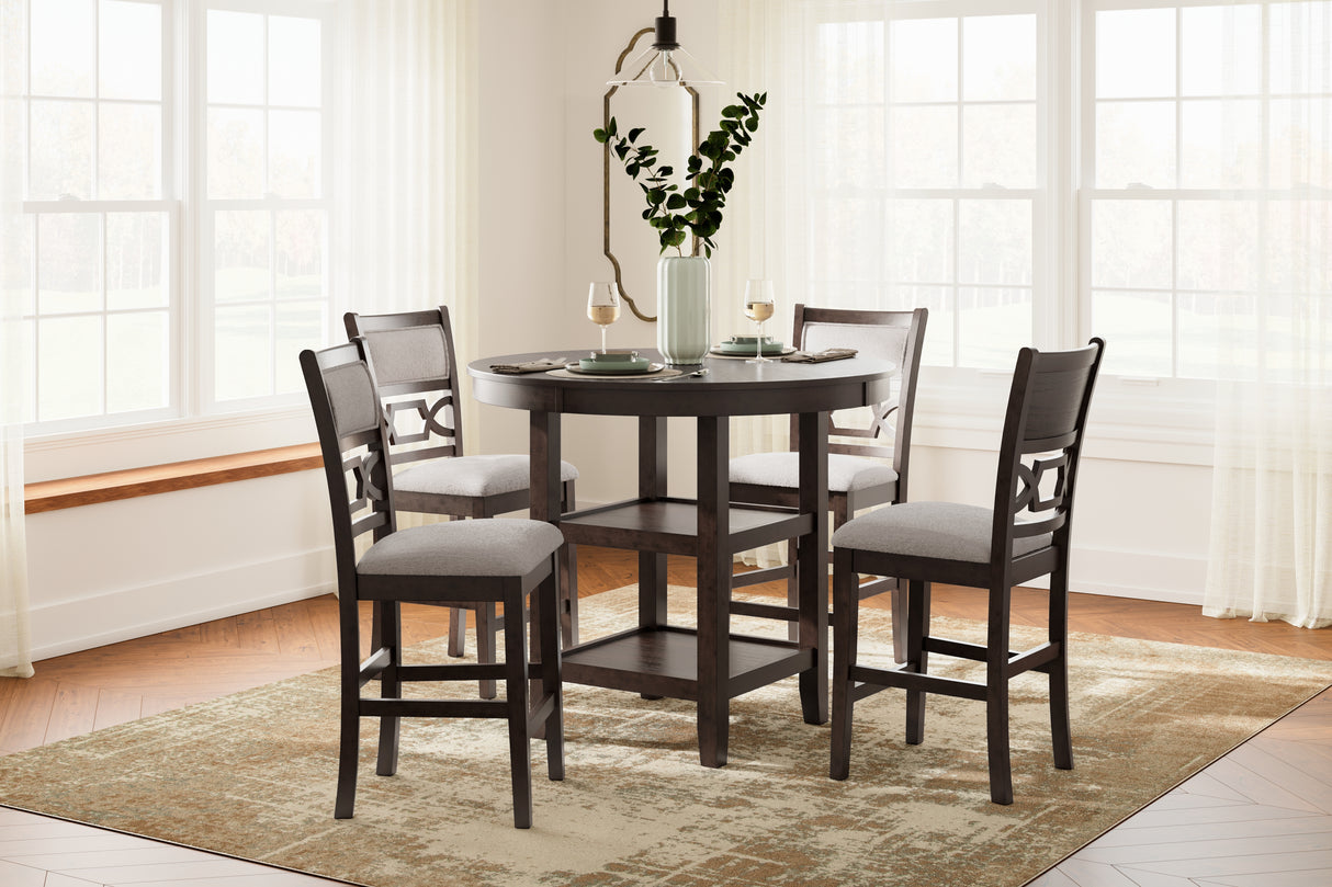 Furniture City - MS - Ashley Furniture - Langwest Dining Room - DRM Counter Table Set (5/CN) / Brown - D422-223