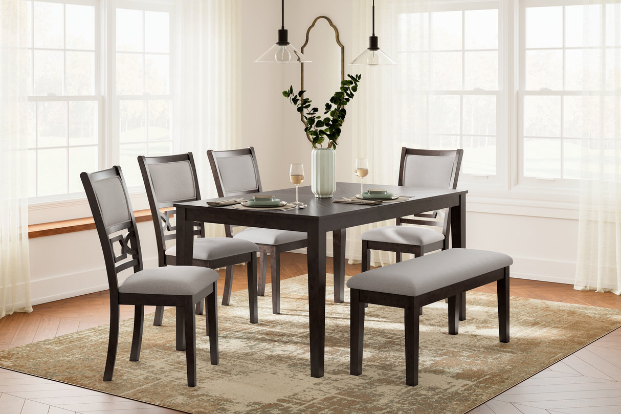 Furniture City - MS - Ashley Furniture - Langwest Dining Room - Dining Room Table Set (6/CN) / Brown - D422-325