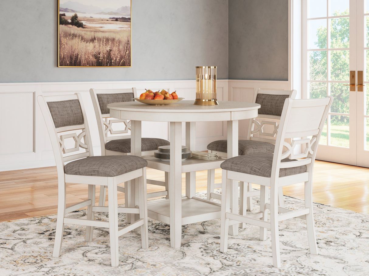 Furniture City - MS - Ashley Furniture - Erinberg Dining Room - Dining Room Table Set (6/CN) / Antique White - D423-325