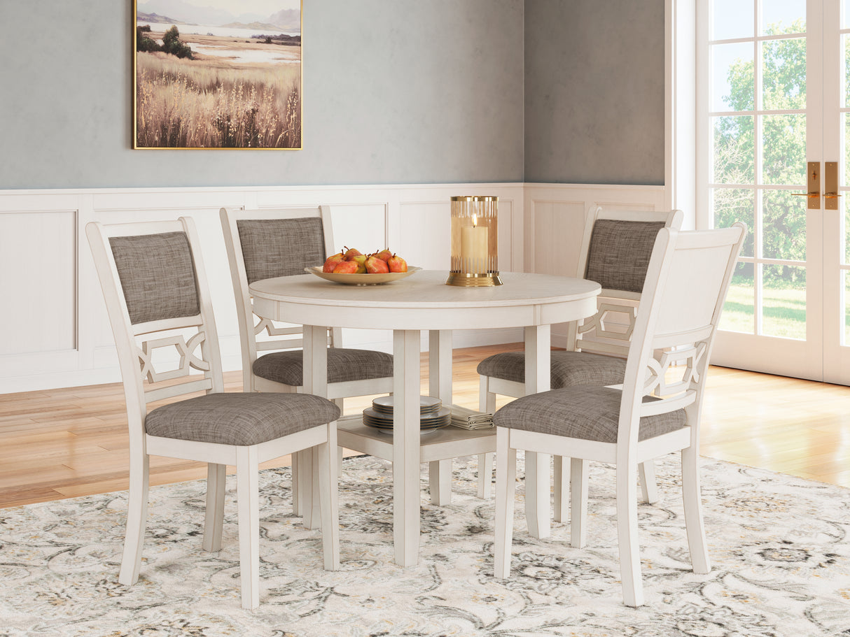 Furniture City - MS - Ashley Furniture - Erinberg Dining Room - Dining Room Table Set (5/CN) / Antique White - D423-225