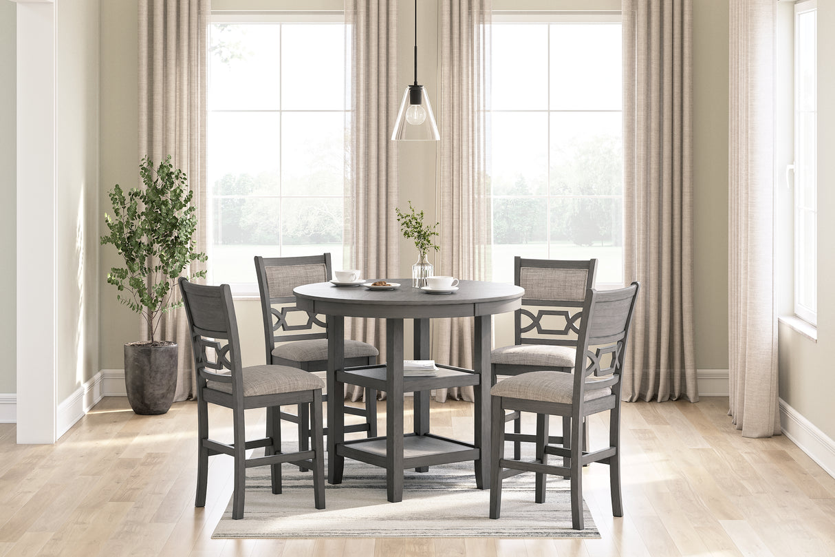 Furniture City - MS - Ashley Furniture - Wrenning Dining Room - Dining Room Table Set (6/CN) / Gray - D425-325