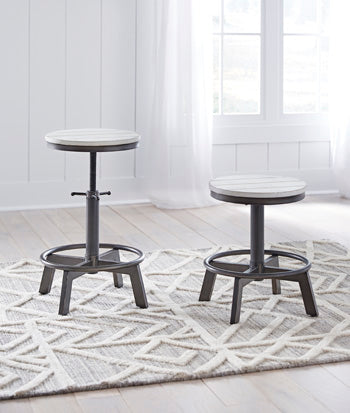 Furniture City - MS - Ashley Furniture - Torjin Dining Room - Counter Height Stool (Set of 2) / Vintage White - D440-224X2