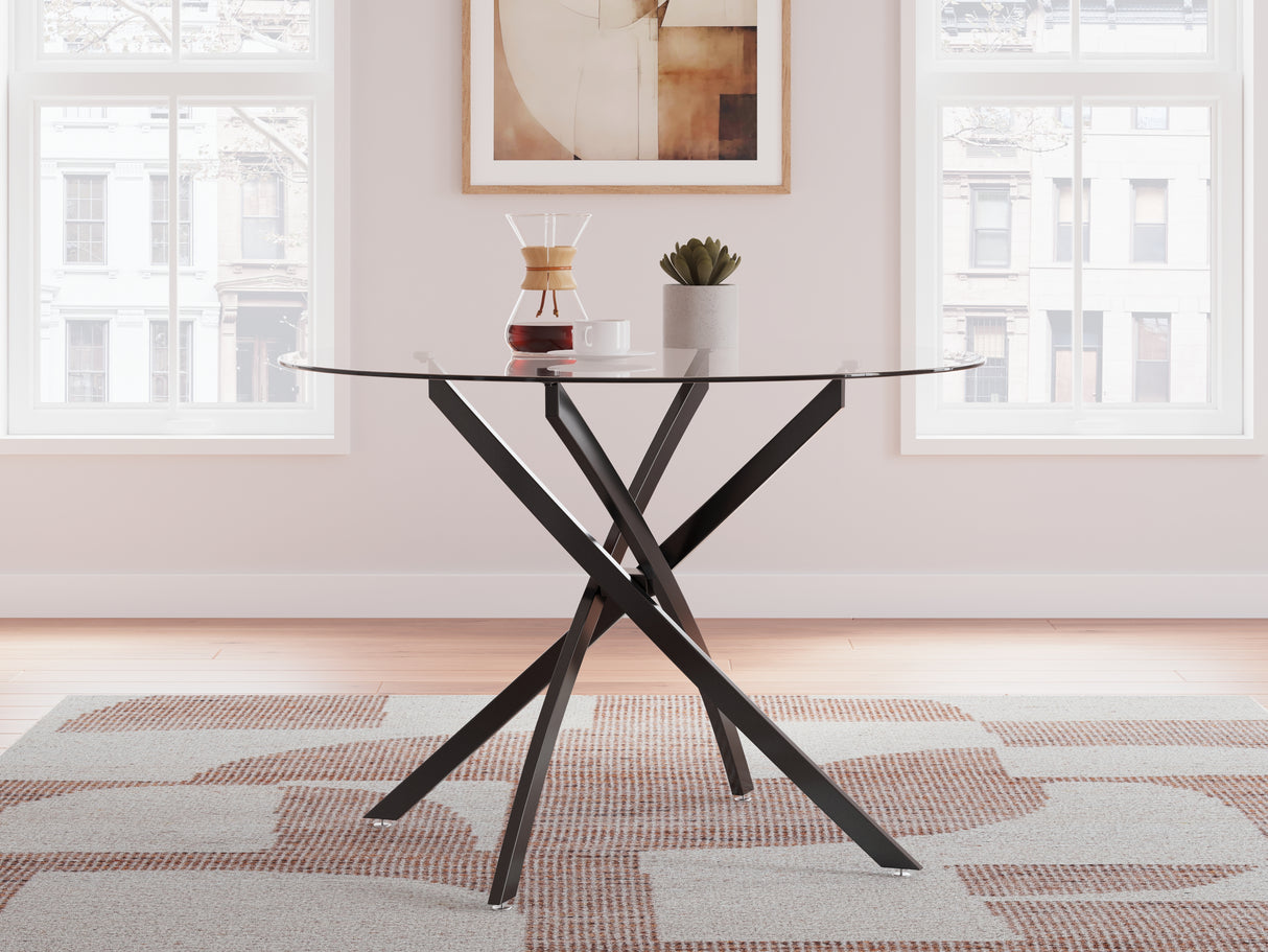 Furniture City - MS - Ashley Furniture - Pharwynn Dining Room - Round Dining Room Table / Black - D446-15