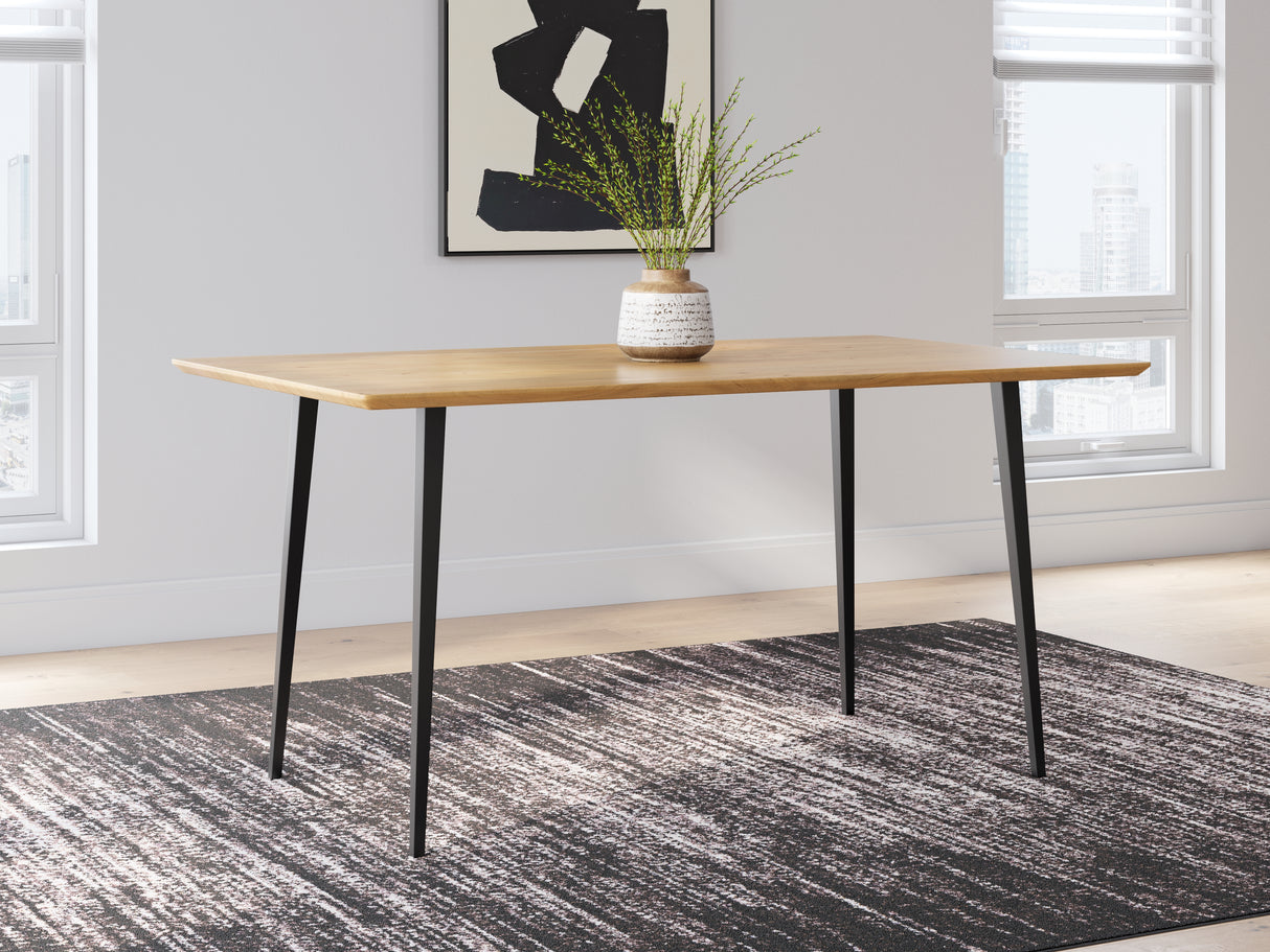Furniture City - MS - Ashley Furniture - Gretlynn Dining Room - Rectangular Dining Room Table / Black/Natural - D501-25