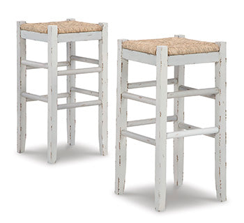 Furniture City - MS - Ashley Furniture - Mirimyn Dining Room - Bar Height Bar Stool (Set of 2) / White - D508-230X2