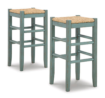 Furniture City - MS - Ashley Furniture - Mirimyn Dining Room - Bar Height Bar Stool (Set of 2) / Teal - D508-330X2