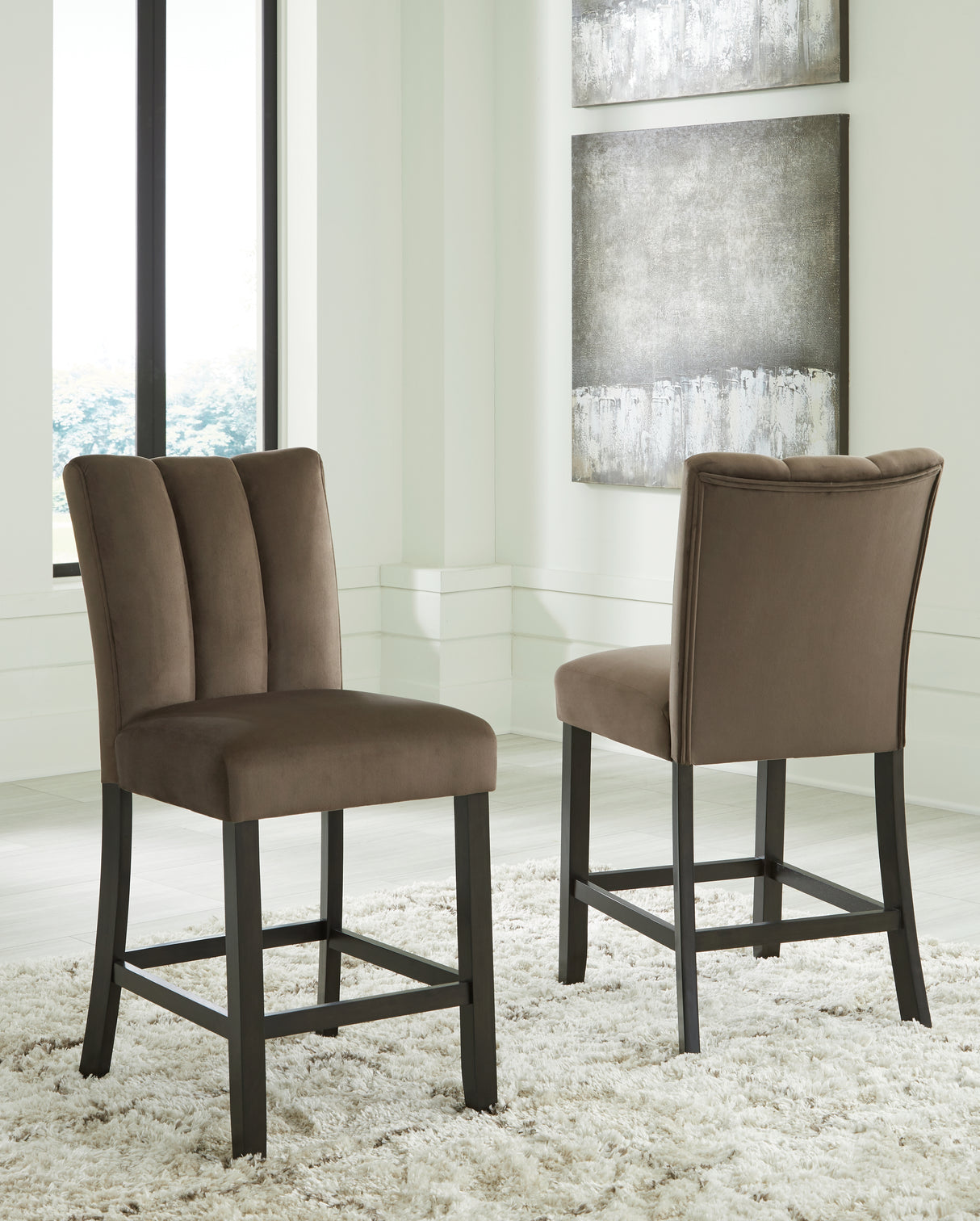 Furniture City - MS - Ashley Furniture - Jeshina Counter Height Barstool (Set of 2) - Counter Height Barstool (Set of 2) / Mocha - PCD581-124X2