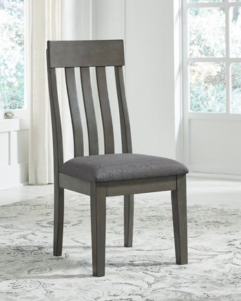 Furniture City - MS - Ashley Furniture - Hallanden Dining Room - Dining Chair (Set of 2) / Two-tone Gray - D589-01X2