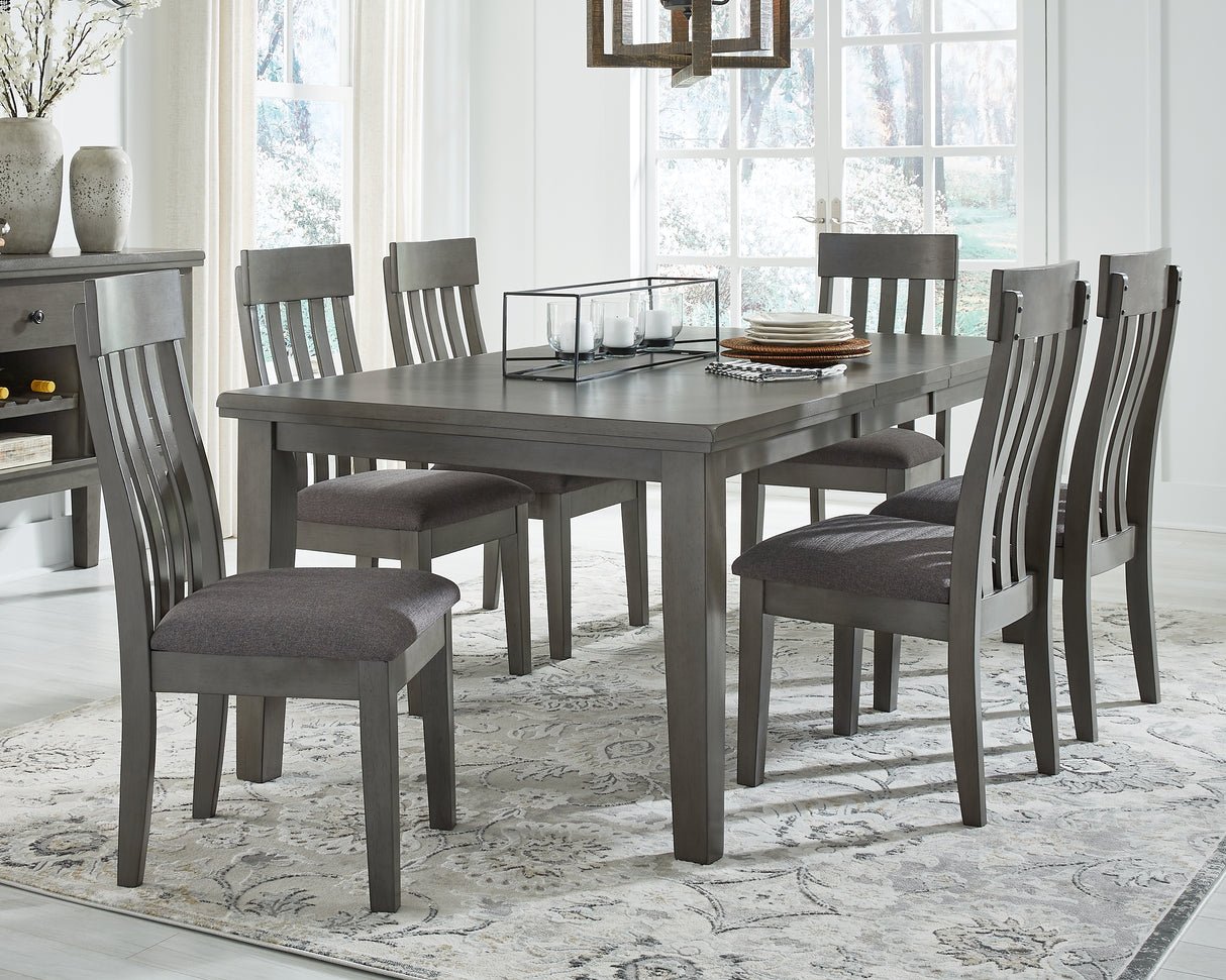 Furniture City - MS - Ashley Furniture - Hallanden Dining Room - RECT DRM Butterfly EXT Table / Gray - D589-35