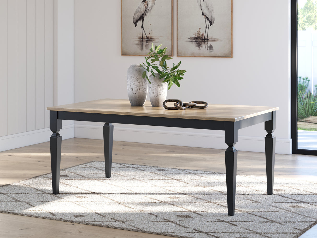 Furniture City - MS - Ashley Furniture - Brenkerton Dining Table - Rectangular Dining Room Table / Grayish Brown/Black - PCD591-25