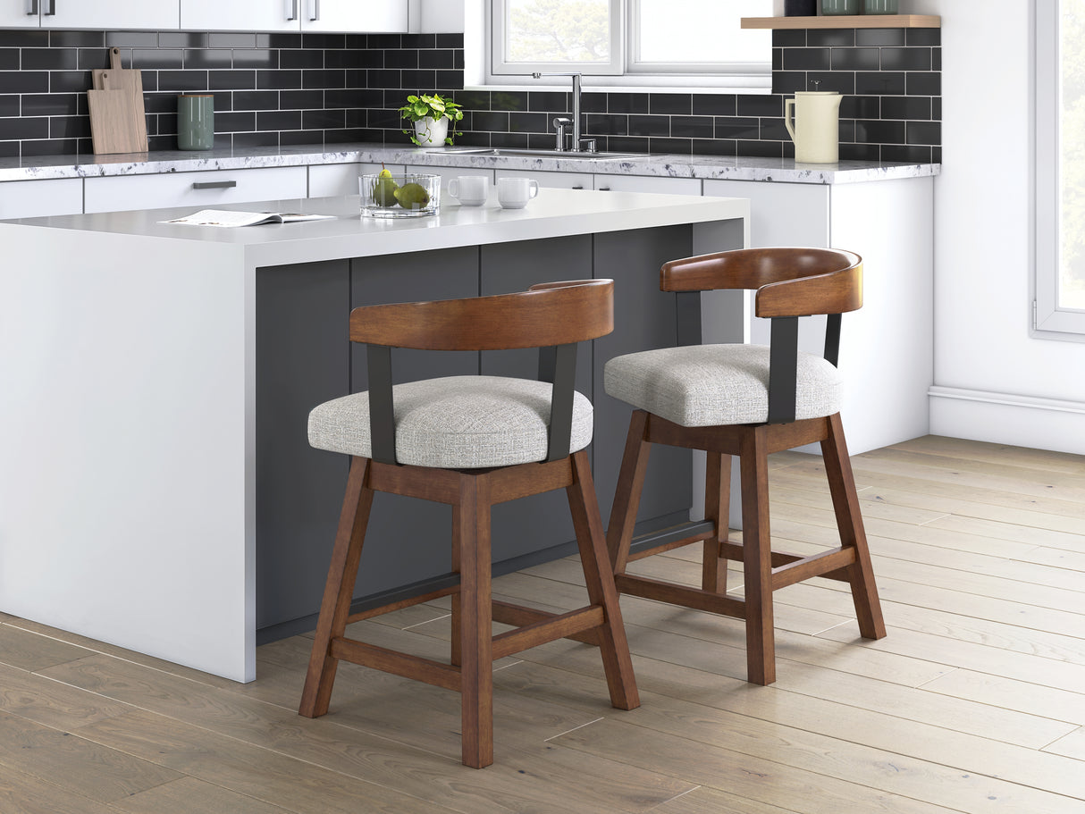 Furniture City - MS - Ashley Furniture - Ralene Dining Room - Counter Height Barstool (Set of 2) / Medium Brown - D594-224X2