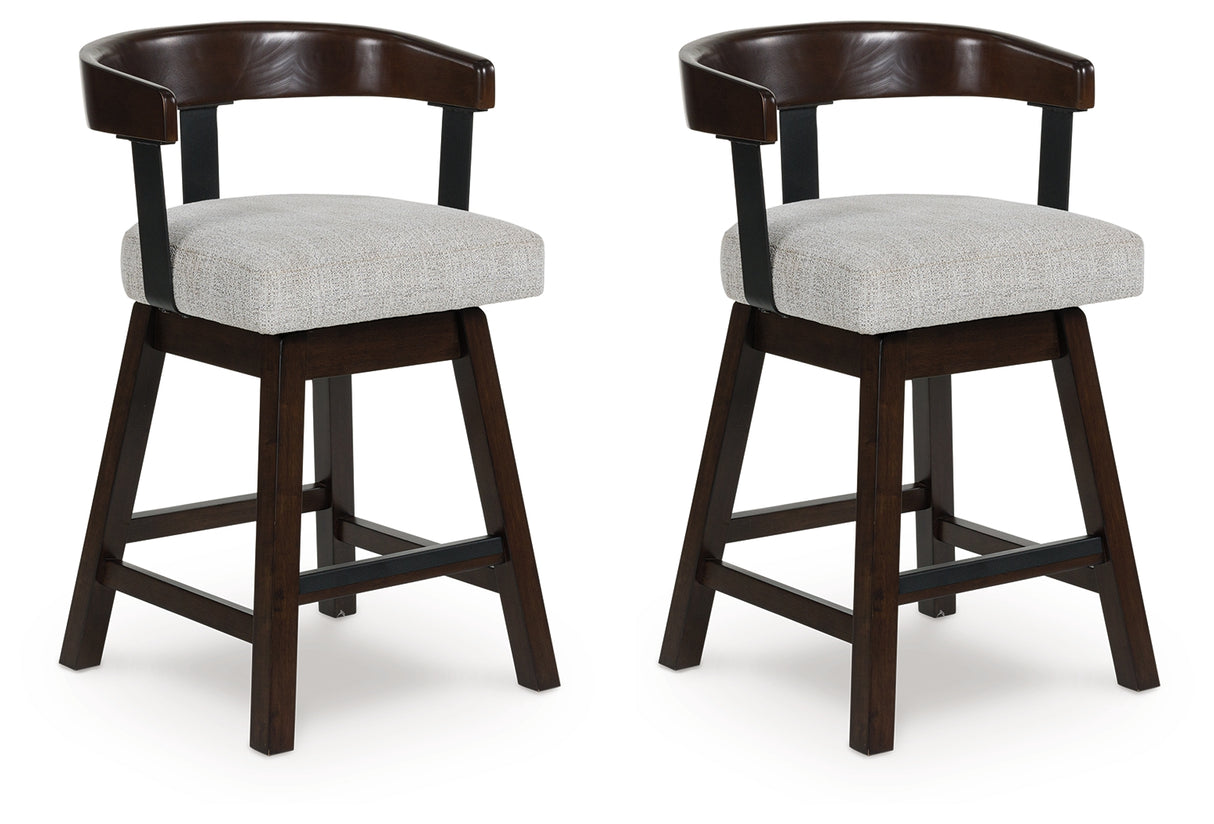 Furniture City - MS - Ashley Furniture - Haddigan Dining Room - Counter Height Barstool (Set of 2) / Dark Brown - D596-224X2