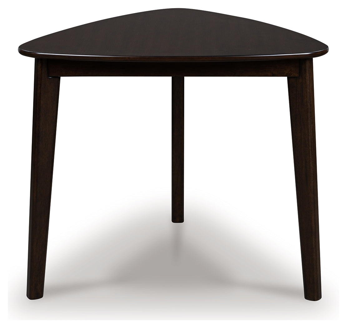 Furniture City - MS - Ashley Furniture - Mallenette Dining Table - Triangle Dining Room Table / Merlot - PCD607-16